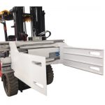 Forklift nga adunay bale clamp attachment supplier